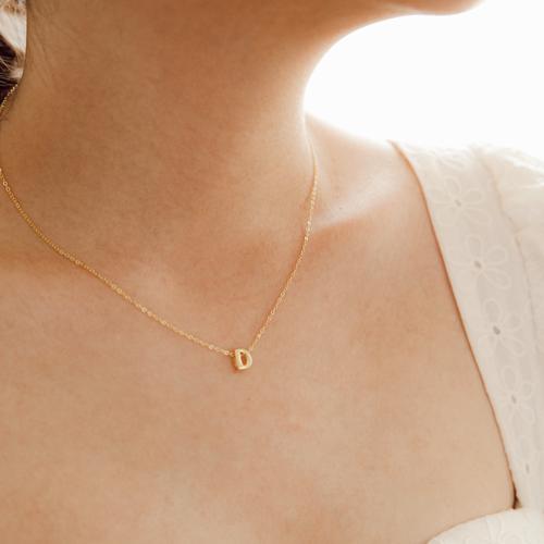 Jual Dear Me Alphabet Necklace N Z (925 Silver 14K