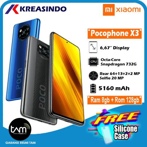 Foto Produk PocoPhone Poco X3 8/128 NFC Ram 8gb Internal 128gb Garansi Resmi - Biru dari Kreasindo Online