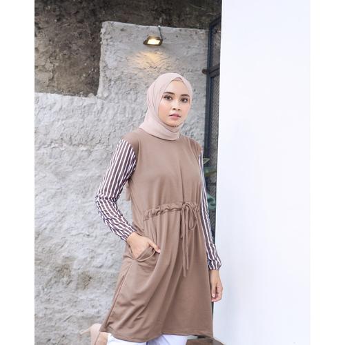 Foto Produk Mybamus Fabian Hand Rubber Tunic Mocca M14524 R81S2 dari Mybamus Official