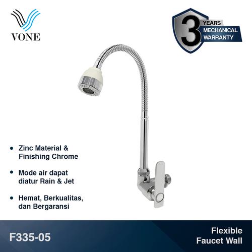 Foto Produk VONE F335-05 Kran Keran Angsa Fleksibel Sink Cuci Piring Zinc Chrome dari Vone Sanitary Indonesia