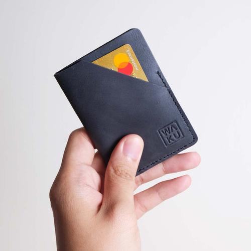 Foto Produk WAKU NODA Dompet Kartu/Card Holder Kulit Leather - Elegant Black dari WAKU Indonesia