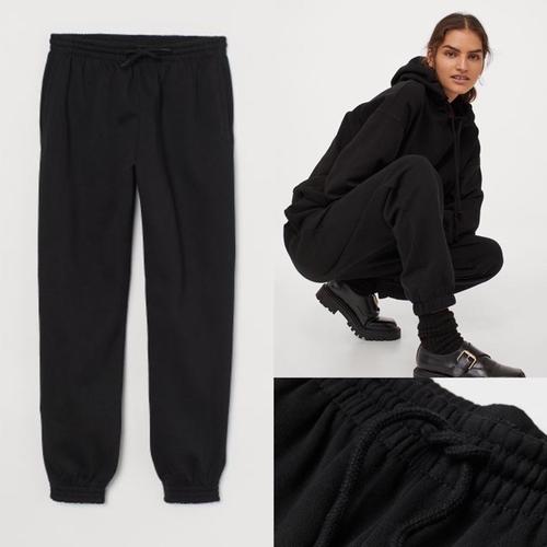Jual H\u0026M Black Unisex Fleece Jogger 