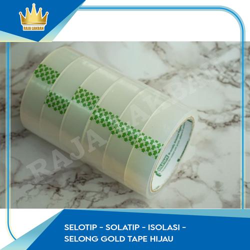 Gambar Selotip / Solatip / Isolasi / Selong Gold Tape Hijau - 12mm dari Raja Lakban Jakarta Jakarta Barat Tokopedia
