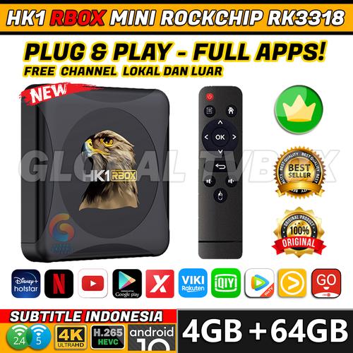 Foto Produk HK1 R1 RBOX Mini Android TV Box 4GB/64GB 5G WiFi Bluetooth 4.0 USB 3.0 - HK1 R1 RBOXMINI, REMOTE STANDARD dari Global Tvbox