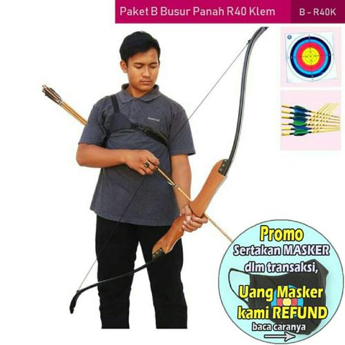 Foto Produk PAKET B BUSUR PANAH R40 KLEM + FACE TARGET + ARROW | PANAHAN ARCHERY dari Vision Archery Club