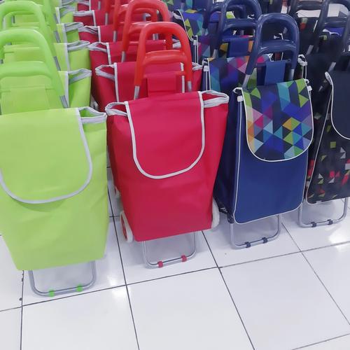 Gambar Trolley Shopping Bag/Trolly Belanja/Troli Supermarket trolli terMurah - Abu-abu dari davis official Kota Bogor Tokopedia