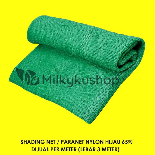 Foto Produk PARANET NYLON 65% LEBAR 3 METER JUAL PER 1 METER SHADING NET - Hitam dari Milkyku Shop