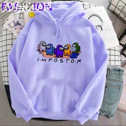 Foto Produk Sweater anak perempuan AMONG US jaket baju anak perempuan - Merah Muda dari SnsStore