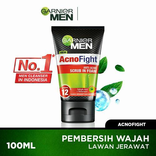 Foto Produk Garnier Men Acno Fight Anti-Acne 100 ml Pembersih Wajah Jerawat 100ml dari Ultramart88