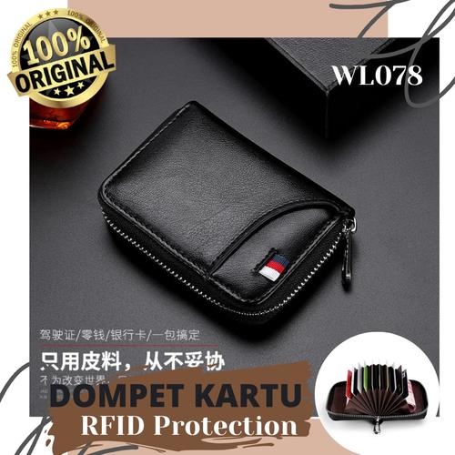 Foto Produk RFID PROTECTED Wallet / Dompet Mini Kartu RFID WL078 - NAVY dari Rising.collection