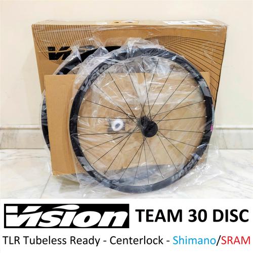 Foto Produk Wheelset Road Bike VISION TEAM 30 DISC Centerlock - TLR Tubeless dari Indostuff