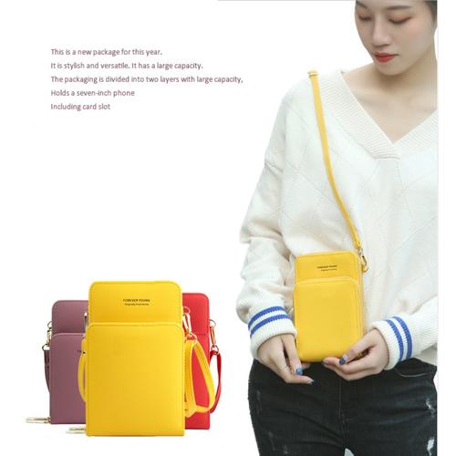 Foto Produk TS158 Tas Wanita Selempang Mini FY Double Layer Sling Bag - pink dari Dneo Store