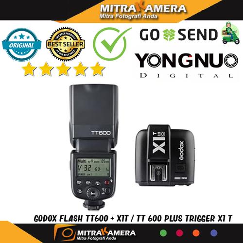 Foto Produk Godox Flash TT600 + X1T / TT 600 Plus TRIGGER X1 T CANON / NIKON /SONY dari mitrakamera