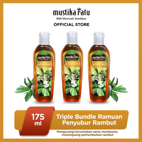 Foto Produk Mustika Ratu Triple Bundle Hair Tonic Ramuan Penyubur Rambut 175ml dari Mustika Ratu