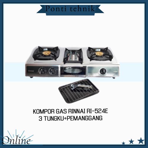 Jual Kompor Gas Rinnai RI 514 E ( 2 Tungku + Pemanggang ) - Kota Bekasi -  Ponti Tehnik Elektronik | Tokopedia