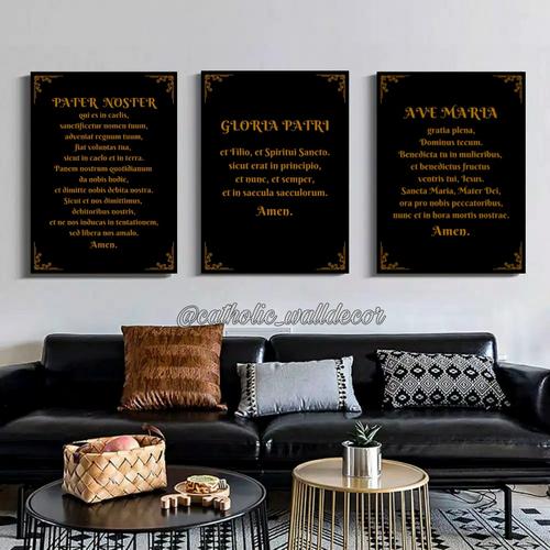 Jual Poster kayu Doa Katolik Pater Noster Ave Maria Gloria Patri 40x60 ...