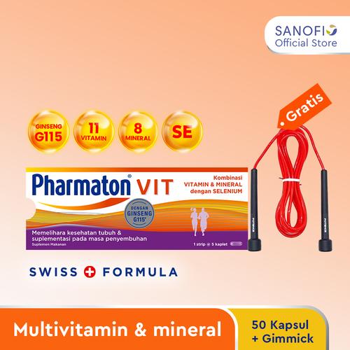 Foto Produk Paket Recovery - Pharmaton Vit Multivitamin 50s Free Skipping Rope dari Sanofi Official Store