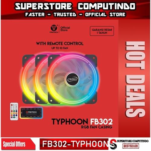 Gambar Fantech TYPHOON FB302 Fan Casing RGB 12cm dengan Remote Control dari SuperstoreComputindo undefined Tokopedia