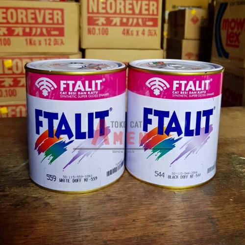 Jual FTALIT CAT MINYAK KAYU BESI PUTIH DOFF / HITAM DOFF 1KG - Jakarta