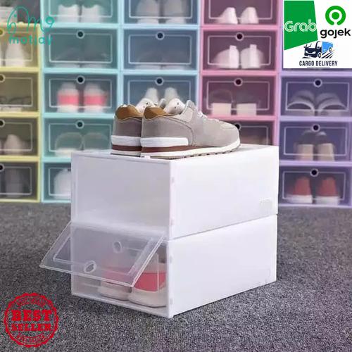 Foto Produk Kotak Sepatu Lipat / Box Sepatu Lipat / Rak Sepatu Lipat - Putih dari Motjay