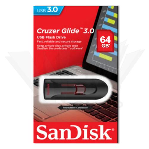 Foto Produk Flashdisk Sandisk Cruzer Glide CZ600 64gb USB 3.0 SanDisk CZ 600 64 gb dari PojokITcom Pusat IT Comp