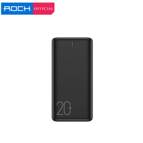 Foto Produk ROCK P51 Power Bank 20000mAh 2.1A 10.5W 2 USB Output Battery Charger - Putih dari ROCK Official Store