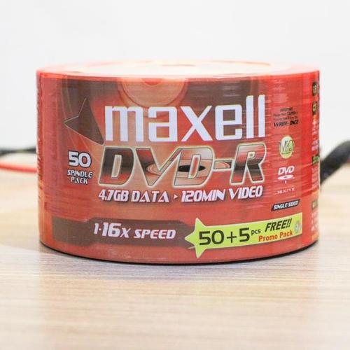 Foto Produk DVD-R Maxell 50+5 pcs 16x speed DVDR Maxell dari PojokITcom Pusat IT Comp