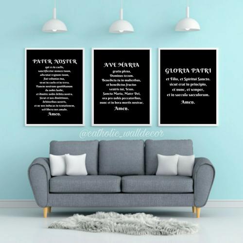 Jual Hiasan dinding doa Katolik Pater Noster Ave Maria Gloria Patri ...