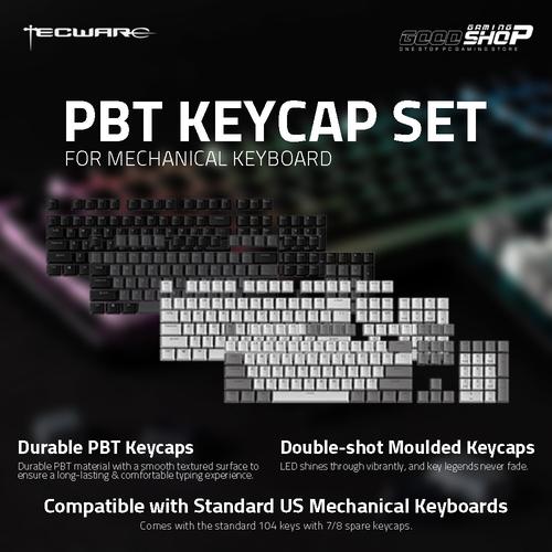 Foto Produk Tecware Double Shot PBT Backlit Keycaps - Gaming Keycaps - Classic Black dari GOODGAMINGM2M