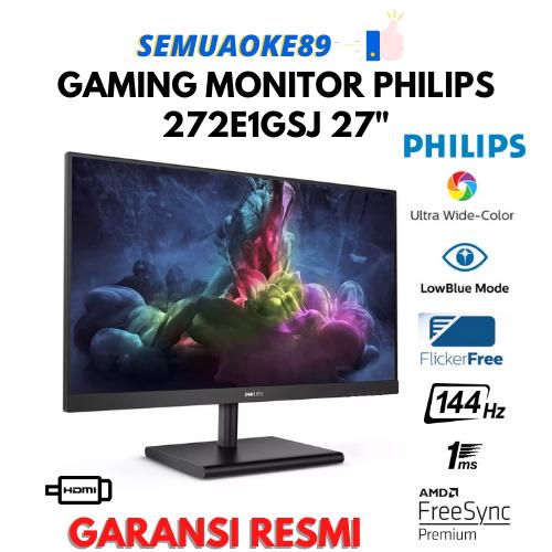 Jual MONITOR GAMING PHILIPS 272E1GSJ LED 27" 144Hz 1ms FREESYNC 272E1 ...