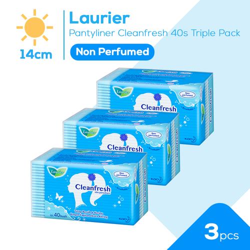 Foto Produk Laurier Pantyliner Cleanfresh 40S Non Perfume Triple Pack dari KAO Official Store