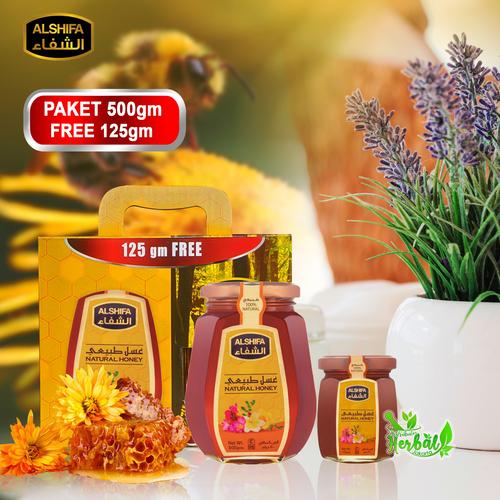 Foto Produk MADU ARAB paket AL SHIFA 500 gram Bonus 125 gram FREE Limited E dari Distributor Herbal Jkt