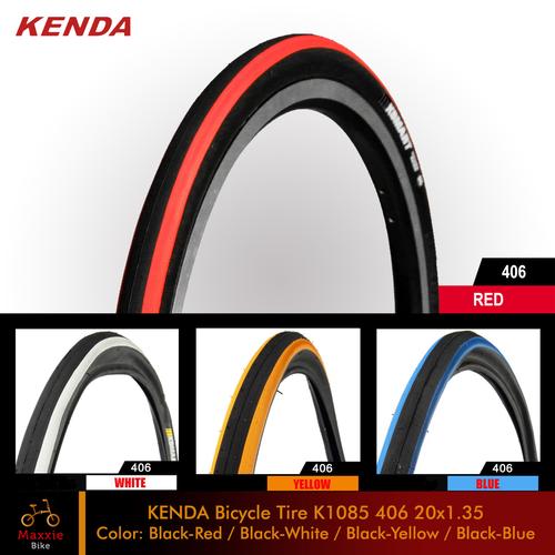 Foto Produk BAN LUAR SEPEDA KENDA KSmart K1085 20x1.35/32-406/20 Murni – 4 Warna - Black Red dari Maxxiebike