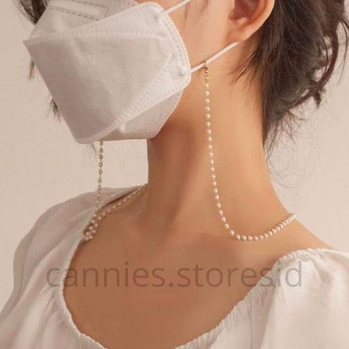 Foto Produk Rantai Kalung masker tali gantungan pearl mutiara korean japan look dari CANNIES STORES ID