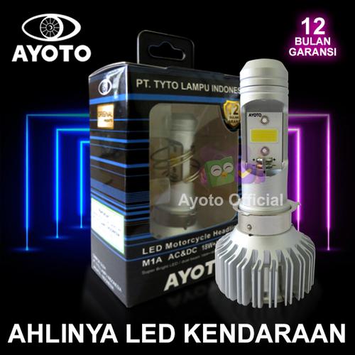 Foto Produk Deskripsi Lampu LED Utama Motor Bebek Matic AYOTO M1A H6 AC DC PNP 18 dari Ayoto Official