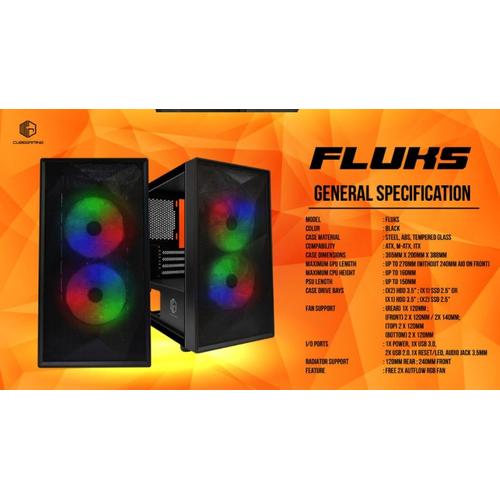 Maxcom Cube Jual CUBE GAMING FLUKS mATX - LEFT SIDE GLASS DOOR - PSU COVER ...