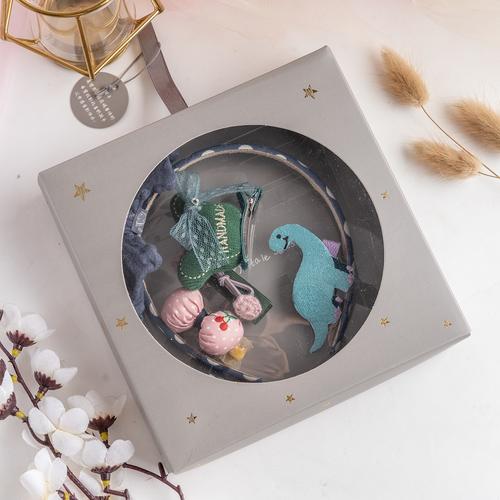 Foto Produk ARAMI KIDS HAIR ACCESSORIES GIFT BOX | Bando Jepit Ikat Rambut Anak - Blue Dino dari Arami Lifestyle