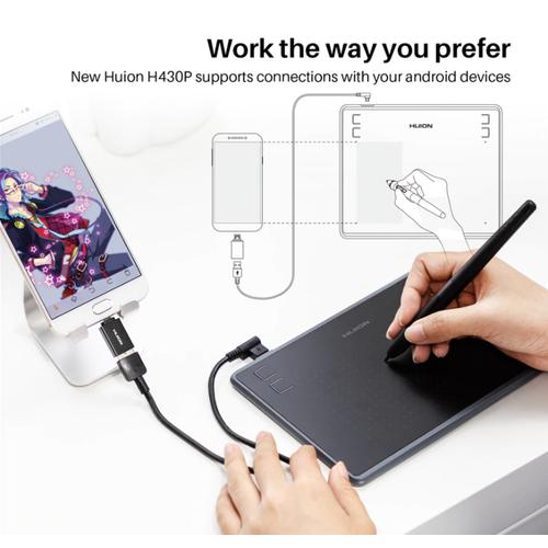 Foto Produk Huion H430P Inspiroy Graphic Digital Tablet USB Drawing Pad Design OSU - HuionH430&Glove dari SURYA JAYA GROUP