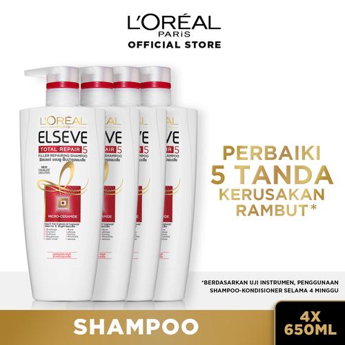 Foto Produk L'Oreal Paris Total Repair 5 Shampoo 650 ml X4 dari L'oreal Paris