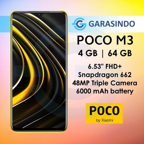 Foto Produk Xiaomi Poco M3 4/64GB 4GB 64GB Garansi Resmi - Biru dari Garasi.ku