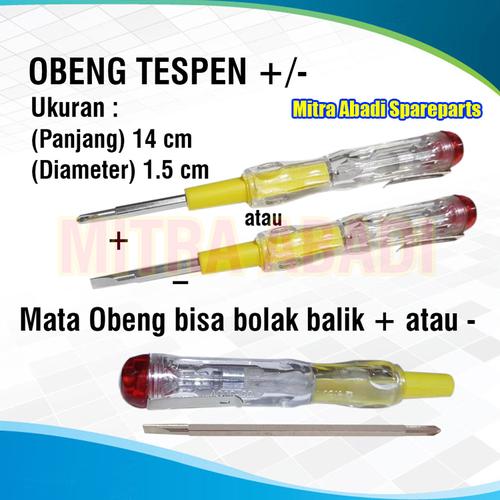 Foto Produk Obeng Min/Screwdriver Tespen/Test Pen Tipe 669 Voltage 100-500V Tester dari Mitra Abadi Spareparts