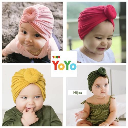 Foto Produk Turban donat bayi / bandana anak bayi/ ciput bayi/Turban balita jersey - Merah dari Toko-Yoyo