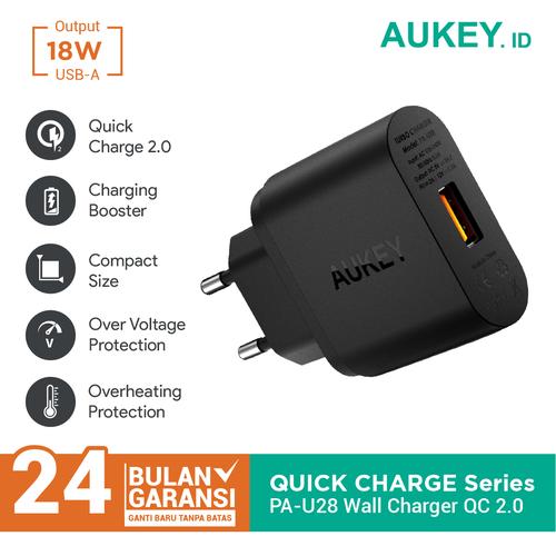 Foto Produk Aukey Turbo Charger 1 Port 18W QC 2.0 - 500224 dari AUKEY