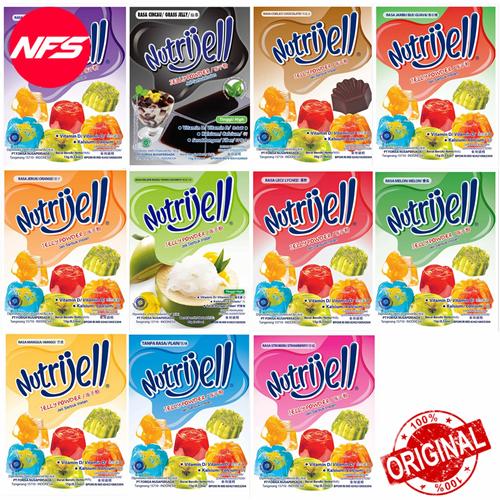 Foto Produk Nutrijell Jelly Powder 15-30 gr-All Variant Rasa/Plain-Agar Konnyaku - TANPA RASA 15g dari NF*S