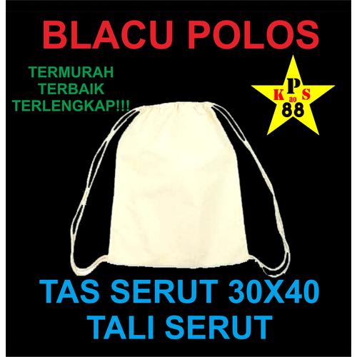 Foto Produk TAS SERUT BLACU 30X40 - DRAWSTRING POLOS BLACU - TAS POLOS BLACU dari printingkaos88