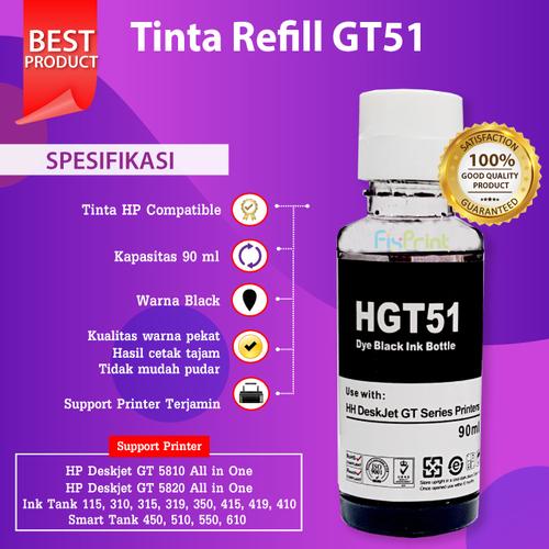 Jual Tinta Refill HP Gt51 GT52 GT53 Smart tank Printer 500 515 615 610 550  - Compatible Ink, Hitam - Kota Surabaya - FixPrint Indonesia | Tokopedia