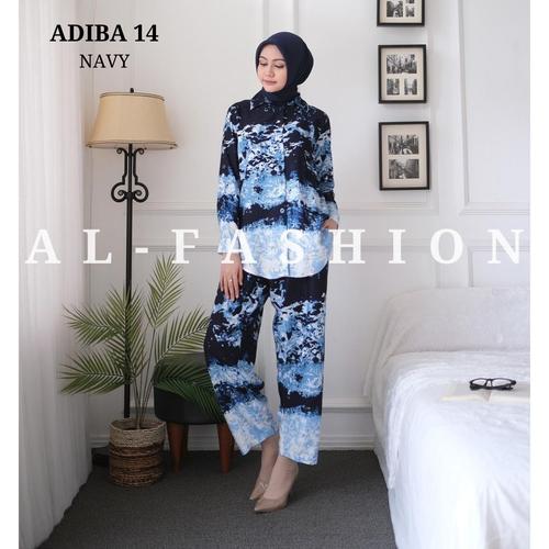 Foto Produk ONE SET SETELAN WANITA MUSLIM KEMEJA PANJANG DAN CELANA - 14 NAVY dari supplier tanahabang