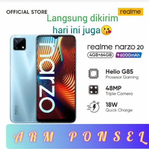 Foto Produk Realme Narzo 20 4/64 RAM 4GB ROM 64GB GARANSI RESMI - Biru dari ARM PONSEL