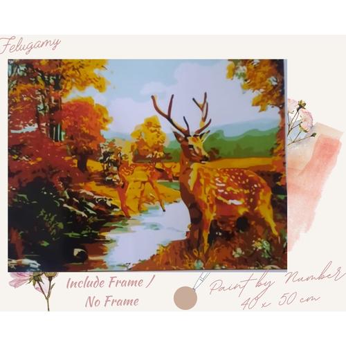 Foto Produk Painting By Number Lukisan Acrylic Rusa - No Frame dari Felugamy