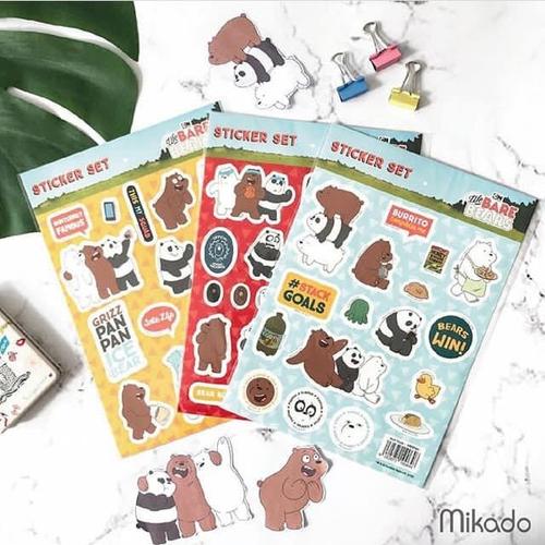Promo We Bare Bears Sticker Sheet GENERAL / FOOD / SPORT - Sport ...